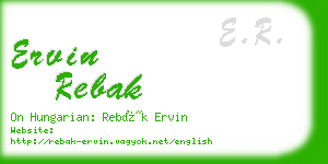 ervin rebak business card